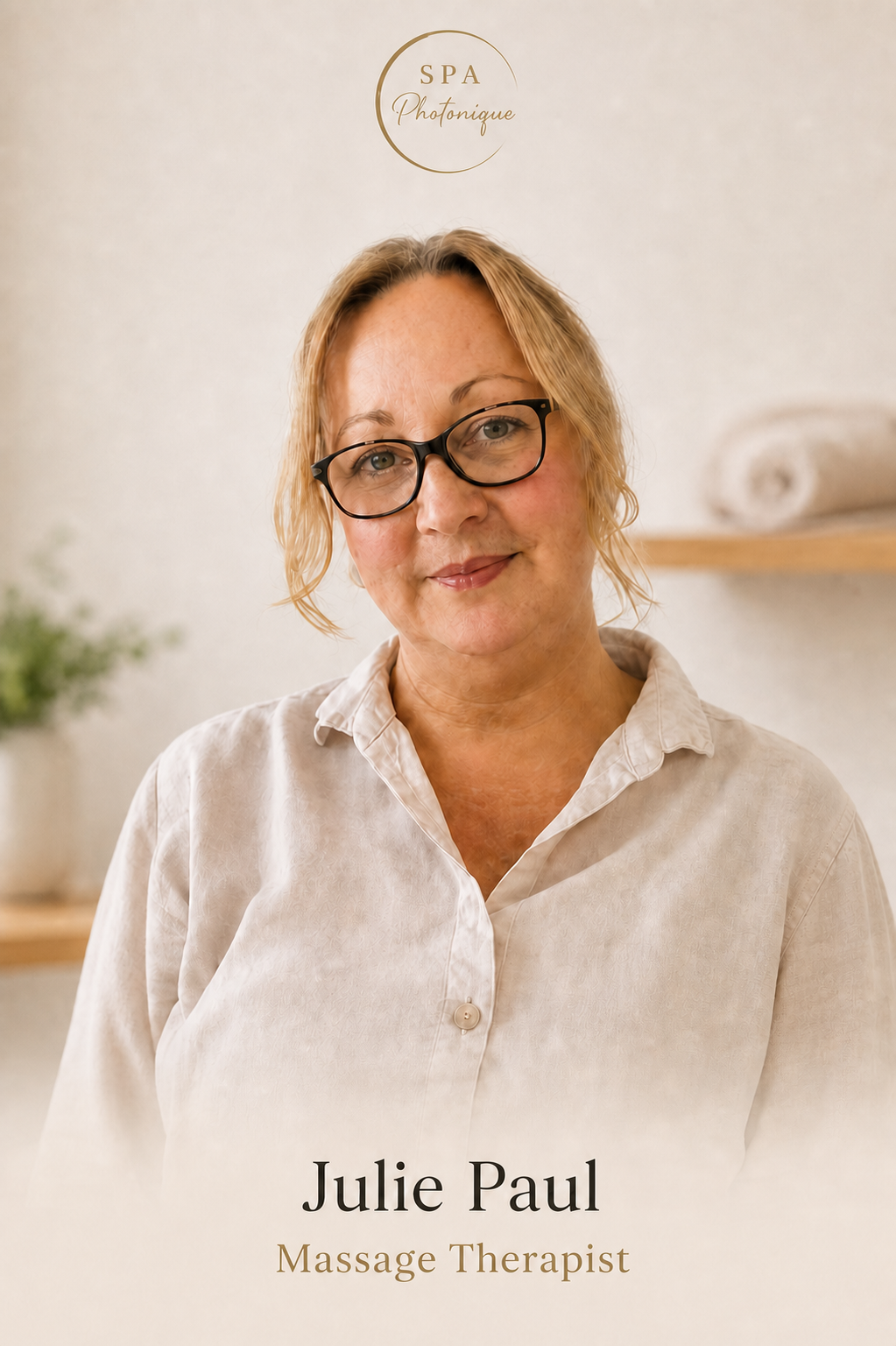 Julie Paul, massage therapist at Spa Photonique